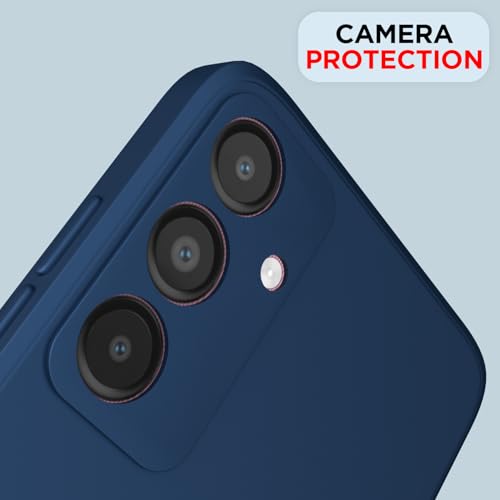 Image of Outlouders Back Cover for Samsung Galaxy A14 4G / A14 5G | Camera Protection | Durable Soft Matte Silicone Bumper Case (Blue)