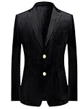 Yaflonjaa Hombre Chaqueta de Pana Dos Botones Esmoquin Blazer para Fiesta de Graduación