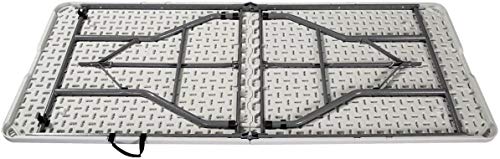 Colibyou 6' Folding Table Portable Plastic Indoor Outdoor Picnic Party Dining Camp Tables (White) (1, White) (1, White) (6 Inches) #TOP7