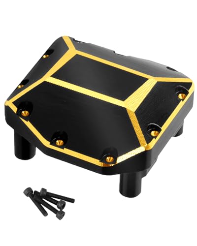 RCHuiWow RC Axle Diff Cover Upgrades Part for Axial SCX10 III,Brass Portal Axles Diff Cover Heavy Weight Hops Up,1PC,Black