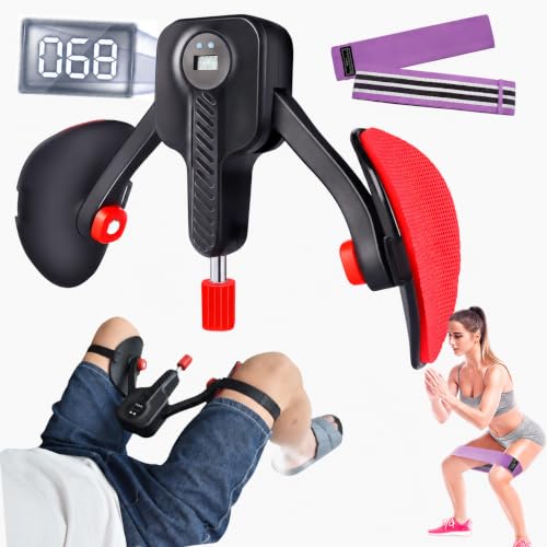 FJFQXY Thigh Trainer Kegel Exercise Adjustable Resistance 0-110 lbs Kegel Exerciser Pelvic Floor Muscle Pelvic Floor Exercise Devices Trainer with Leg Straps Inner Thigh Exerciser for Women Men
