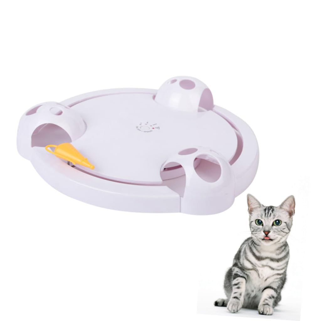 TOYANDONA 1 Pièce Amusant De Chat Électrique De Chat De Souris Automatique Automatique Cat Mouse Pounce Automatic Pounce De Souris Blanche
