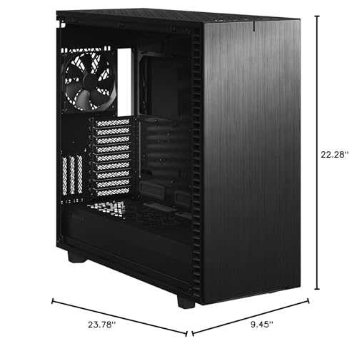 Image of Fractal Design Define 7 XL Black Solid Brushed Aluminum /Steel E-ATX Silent Modular Full Tower Computer Case