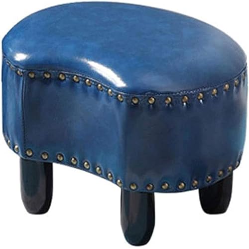 Repose-Pieds Ottoman Carré avec Housse et Boîte de Rangement