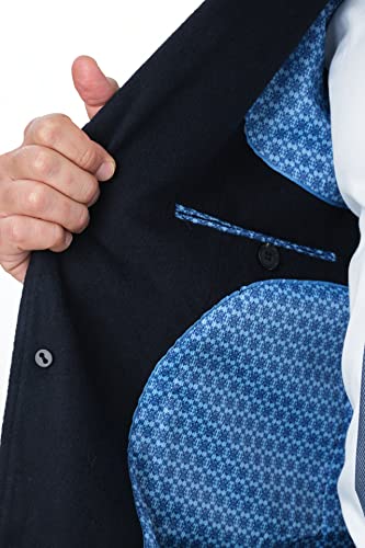 Image of THE SUIT DEPOT Mens Single Breasted Wool Cashmere Full Length Overcoat