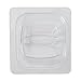 Rubbermaid Commercial 1/6 Size Cold Food Pan Handled Cover with Peg Hole, Clear (FG108P23CLR)