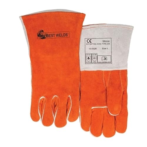 BEST WELDS 902-10-2000-902- COMFOflex Premium Leather Welding Gloves, Split Cowhide,