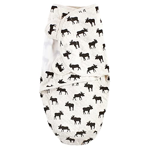 Image of Hudson Baby Unisex Baby Quilted Cotton Swaddle Wrap 3pk, Moose, 0-3 Months