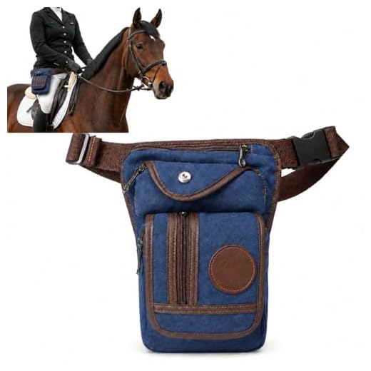 Equestrian Rider Bag – Keep Phone, Wallet & Water Within Reach While Riding - Adjustable Waist & Thigh Straps - Saddle-Friendly Canvas Bag for Trail Riding, Barn Work & Horseback Training