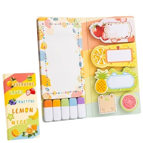 Image of FunBlast Fruit Theme Sticky Notes - 11 Sheets /440 Sticky Notes, Sticky Pad for Study, Point It Marker Stationery Items, Self-Adhesive Memo Pad, Planners and Memo Sticker (Fruits)