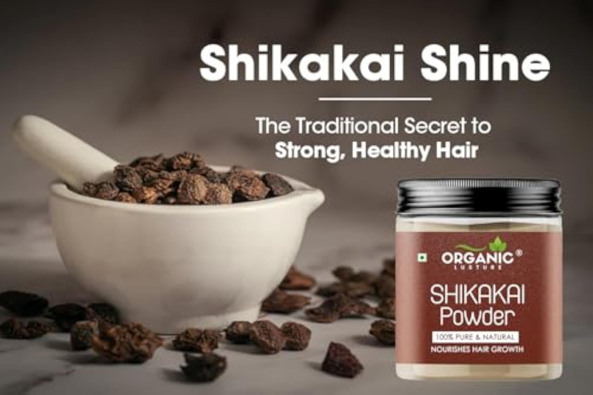 100% Shikakai Powder for Hair, Natural Cleanser