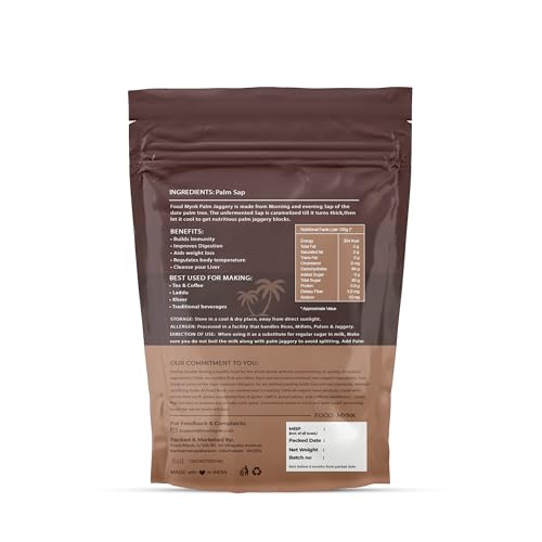 Image of Food Mynk Palm Jaggery (250g) | Thati Bellam | Karupatti | Date Palm jaggery | Nolen Gur | Khajur Gud | Patali Gur | Panavellam | No Preservatives (250g)
