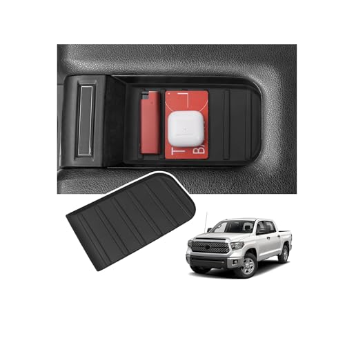 YOJOJOCO Center Console Tray Liner Compatible with Toyota 2014-2021 Tundra Accessories Black Silicone Material Center Console Organizer Protective Pad (Full Console w/Bucket Seats ONLY)