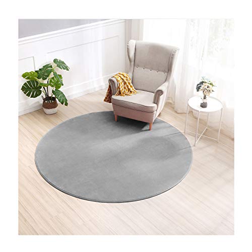SPEEDY ラグ・カーペット フランネルラグ カーペット フリーライフ ラグマット ラグ 滑り止め 防ダニ 抗菌 防臭 防音 遮音 ふわっと手触り (グレー, 直径200cm)(円形)
