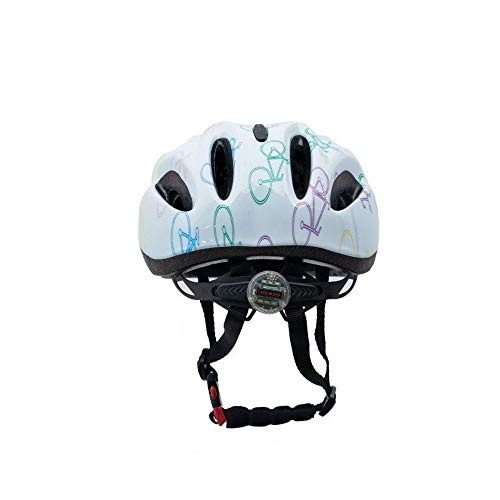 Capacete para Ciclismo Infantil Tamanho P 48/53 cm Led Traseiro Tsw (Branco)