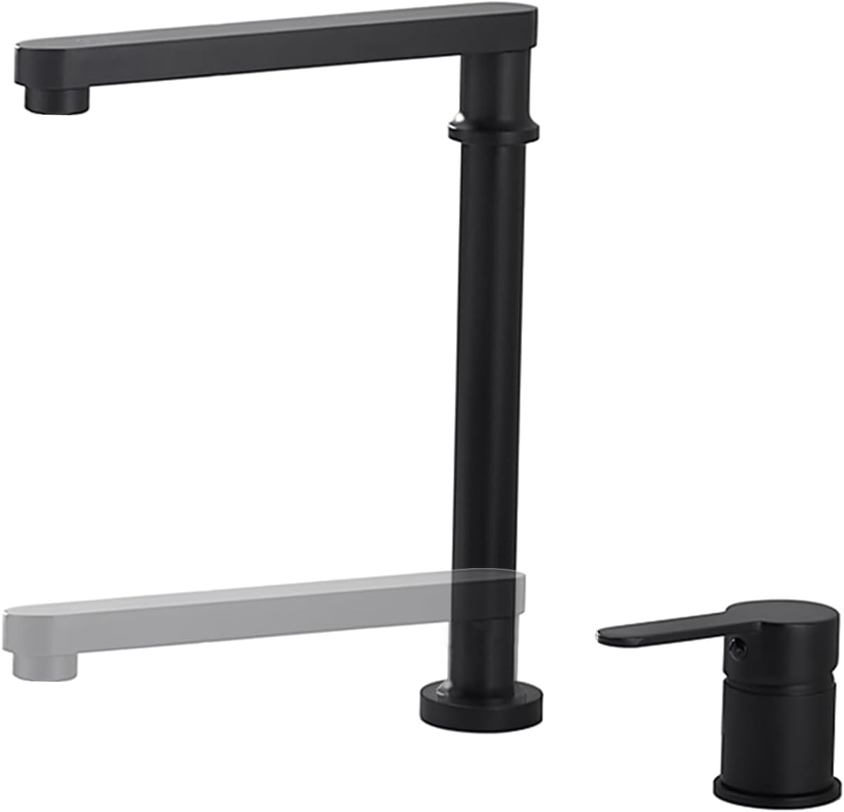 Folding Campervan Sink Black Lift Faucet Save Space for Single Lever Mixer Taps Front Window Kitchen Tap Foldab