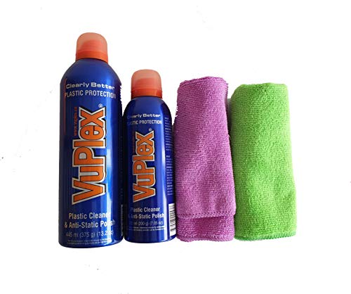 VuPlex 2er Set Reiniger für Wohnwagen Caravan ACRYL-Fenster und Luken 445ml + 235ml + 2X Mikrofasertuch - DAS KUNSTOFFPFLEGEMITTEL Set von avotum