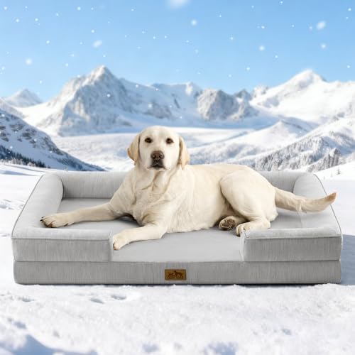 COZY KISS Cooling Dog Bed for Extra Large Dogs 44x32 inch, Q-Max ...