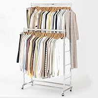 Amazon｜ドウシシャ ハンガーラック 頑丈 ダブル 全体耐荷重150kg 大