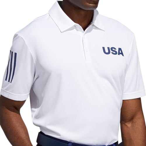 adidas Camisa polo masculina de golfe USA