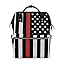 American Honoring Firefighter Flags