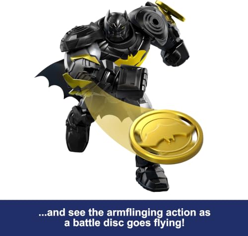 ​Mattel DC Premier Series 6.5in Scale Oversized Armored Batman | Action Figure with Battle Disc Launch, 12 Plus Phrases or Sounds Plus Light Effects - image 4