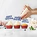 Gyufise 24Pcs Happy Birthday Cupcake Toppers Glitter Cupcake Food Picks for Celebrating Happy Birthday Theme Party Cake Decorations Supplies Deep Blue