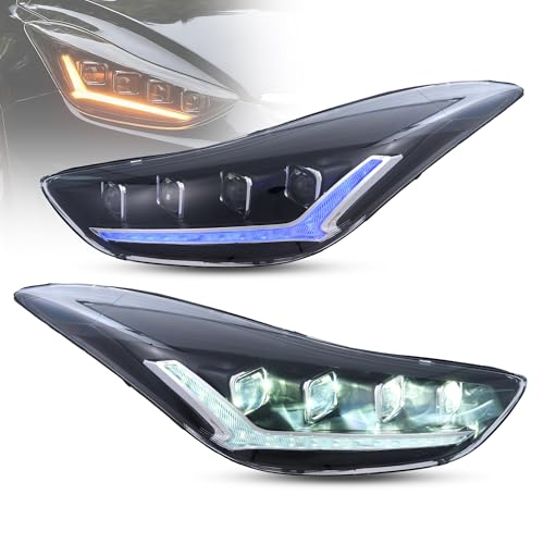 VLAND LED Headlights For 2011-2016 Hyundai Elantra Driver side & Passenger side