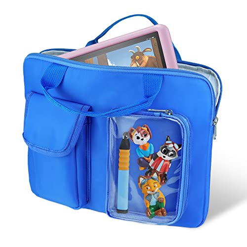 Annmore Tasche für Edurino Stift und Figur ASA Tablet Tragetasche kompatibel mit Lexibook Zweisprachiger Laptop, Blau