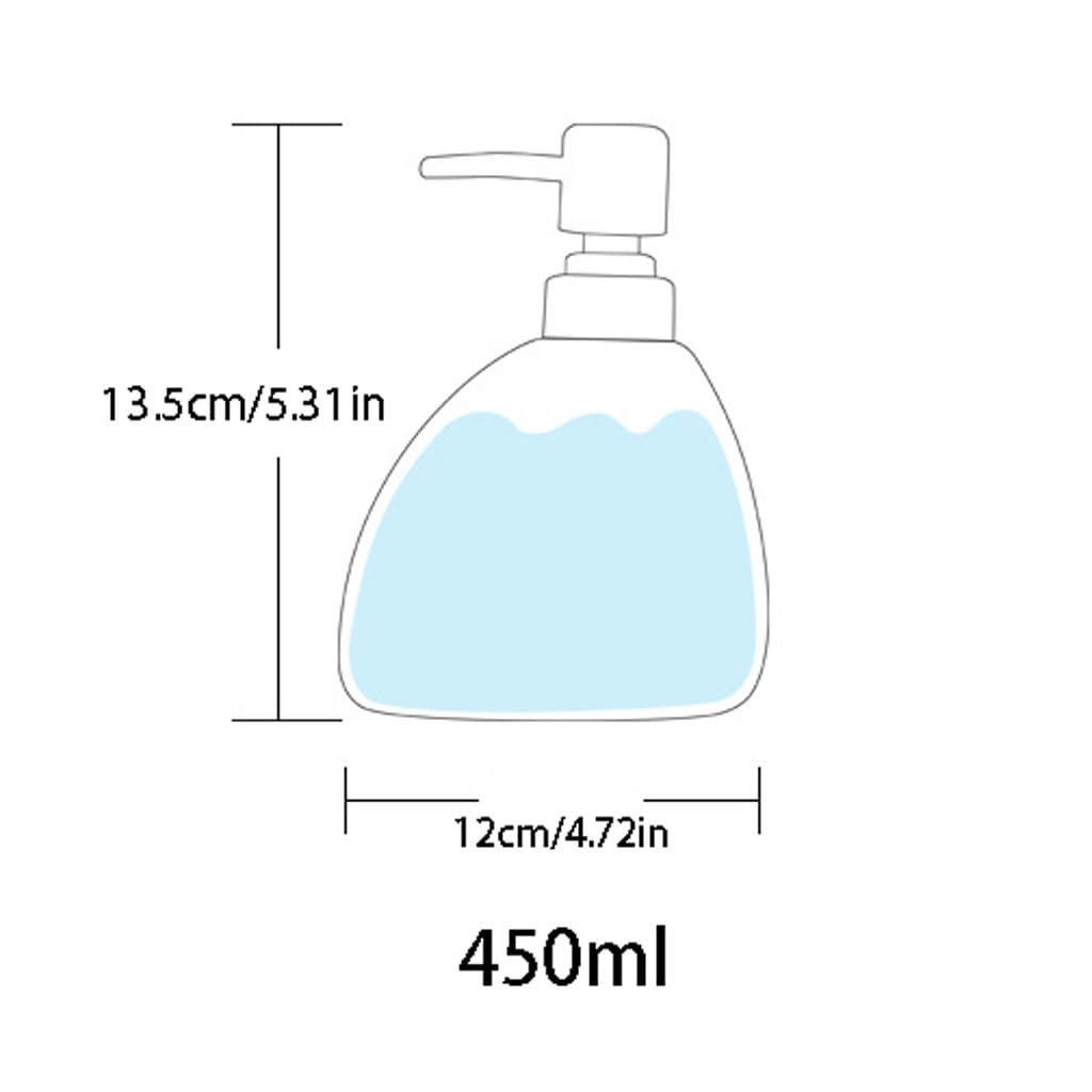 Seifenspender im nordischen Stil, Push-Design, Dreiecksflasche, Schaumflasche, Flüssigseifenspender, wiederverwendbarer Seifenspender, Lotionspender, Seifenspender für Badezimmer (A)