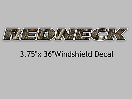 Redneck Camouflage Windshield Vinyl Decal 3.75"x 36" camo Sticker for Truck car SUV Window Glass