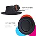 Punctualgood Wool Felt Fedora Hats for Women Men, Wide Brim Flat Top Hat, Jazz Hat with Feather Unisex (US, Alpha, One Size, Black)