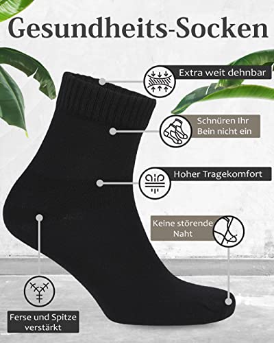 Image of Fiera Besa Diabetic Bamboo Socks with Lycra for Men - Ankle High - No Seam at Toe Nails - Business and Leisure - Suitable for Seniors - 4 Pairs