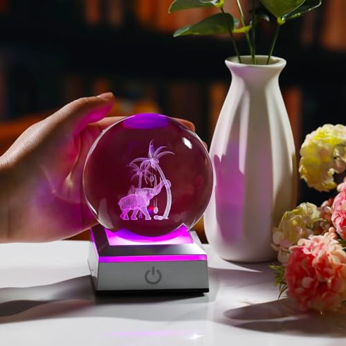 Boule de cristal éléphant 3D Ornalrist, le cadeau idéal