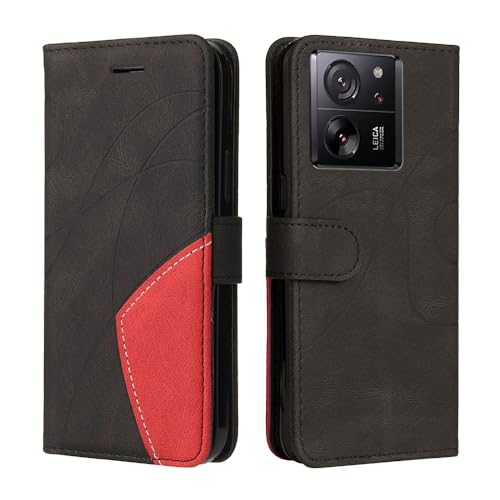 Cover Protettiva per Xiaomi 13T 13T PRO 5G Case retrò Cellulare Custodia Libro Antiurto in Flip Portafoglio Flip Magnetica nero pelle