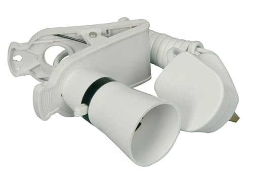 U-Trade Clip-On Light with Cable, Push Bar Switch, and Strong Holding Clip for Easy Mounting, for Bayonet Bulbs, fixable Cable - Ideal for Reading, Crafting, Home and Workspaces. (1M Cable)