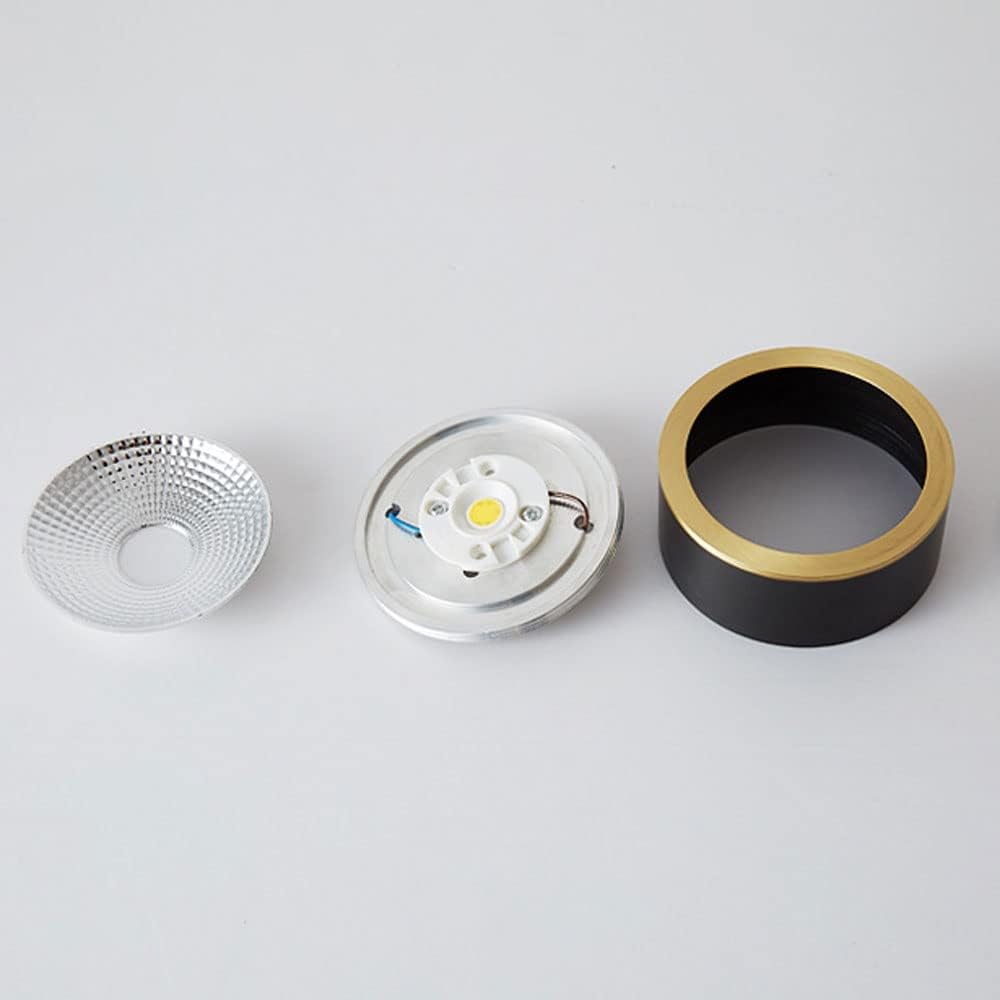 Neutral Light LED Flush Mount Ceiling Lighting Fixture Round Black/Gold Ultra-Thin 1.3in 5w Brass Brushed Body Anti-Glare Design Modern Chinese Ceiling Lamp for Entrance Aisles Small Spaces