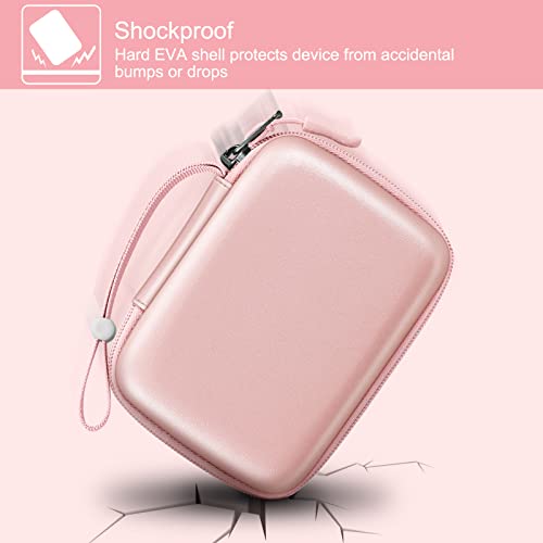 Fintie Kids Camera Case Compatible With Seckton/Gktz/Wowgo/Omzer/Suncity/Agoigo/Ourlife/Rindol/Unicorn Toys Digital Camera & Video Camera, Hard Carrying Bag With Inner Pocket, Rose Gold #TOP4