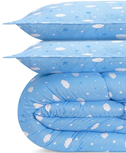Utopia Bedding All Season Cloud Comforter Set With 2 Pillow Cases - 3 Piece Soft Brushed Microfiber Kids Bedding Set For Boys/Girls – Machine Washable (Twin/Twin Xl) #TOP1