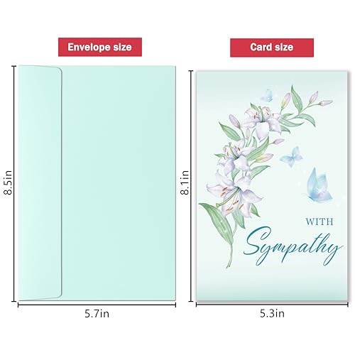 Image of Sympathy Card Gifts for Loss of Loved One, Sympathy Cards with Premium Envelope, Elegant Condolence Card Gift for Family or Friends