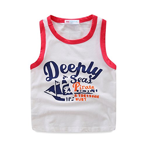 Image of Mud Kingdom Little Boys Summer Outfits Cute Cartoon Printing Tank Top Sets