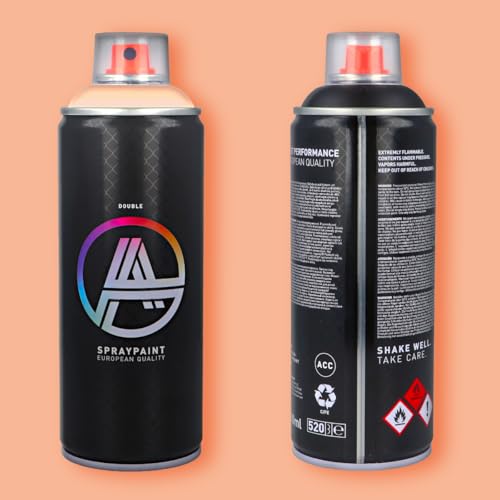 Double A Spraypaint Sprühdose 400ml Sprühfarbe Acryllack Sprühlack matt hochdeckend DIY Kunststoff Metall Möbel Deko (DA-330 Peach)