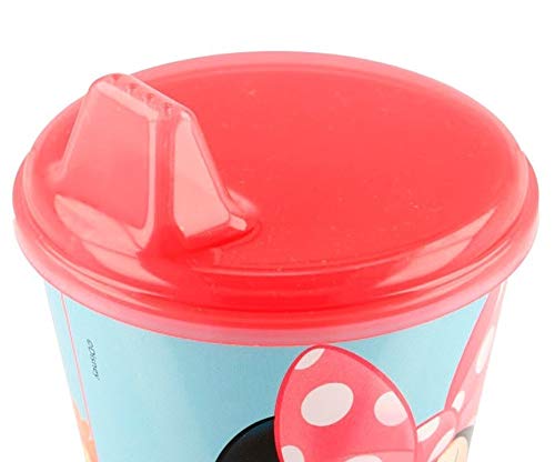 Copo com Bebedor Rígido Disney Minnie - Lillo, Rosa, 430 ml
