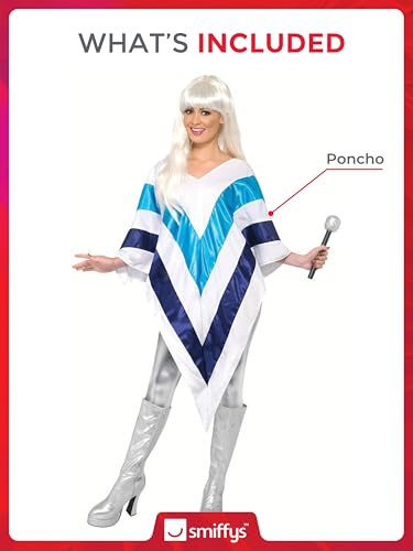 Miniatura 2 de Smiffys Poncho Super Trouper, Blanco Halloween, Carnaval