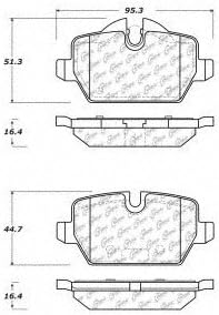 Centric 102.12260 C-Tek Metallic Brake Pad