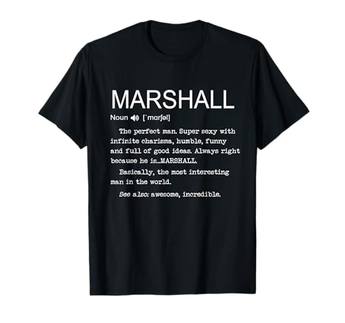 MARSHALL Definición Divertido Apellido Familia Nombre MARSHALL Camiseta