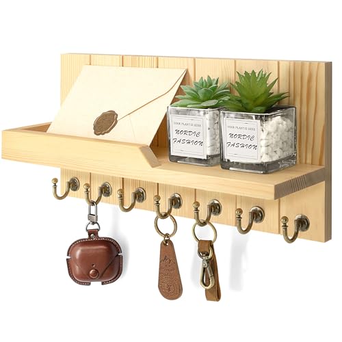 Rebee Vision Farmhouse Pine Key Holder Wall