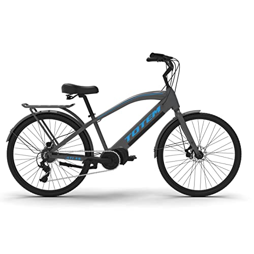 Totem Atlas 350W Electric Beach Cruiser Bike 26", 48V 14 Ah Integrated Removable Samsung Battery Electric Bicycles, Shimano 7-Speed Gears E-Bikes For Adults #TOP1