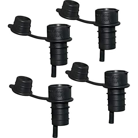 Haley's Corker Black 5-in-1 Wine Aerator, Stopper, Pourer, Filter and Re-Corker, 4-Pack Cover