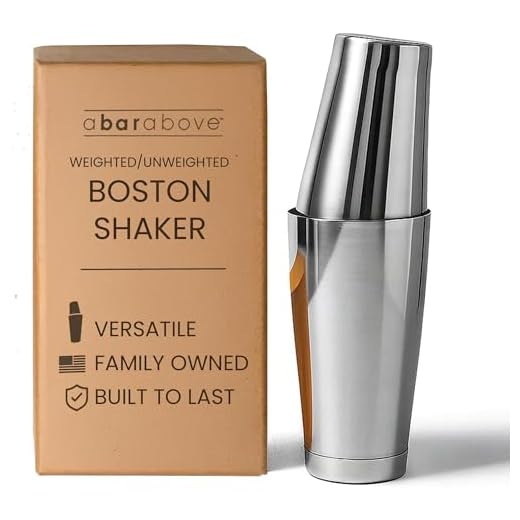 Premium Cocktail Shaker Set: Two-Piece Pro Boston Shaker Set. Unweighted 18oz & Weighted 28oz Martini Drink Shaker made from Stainless Steel 304